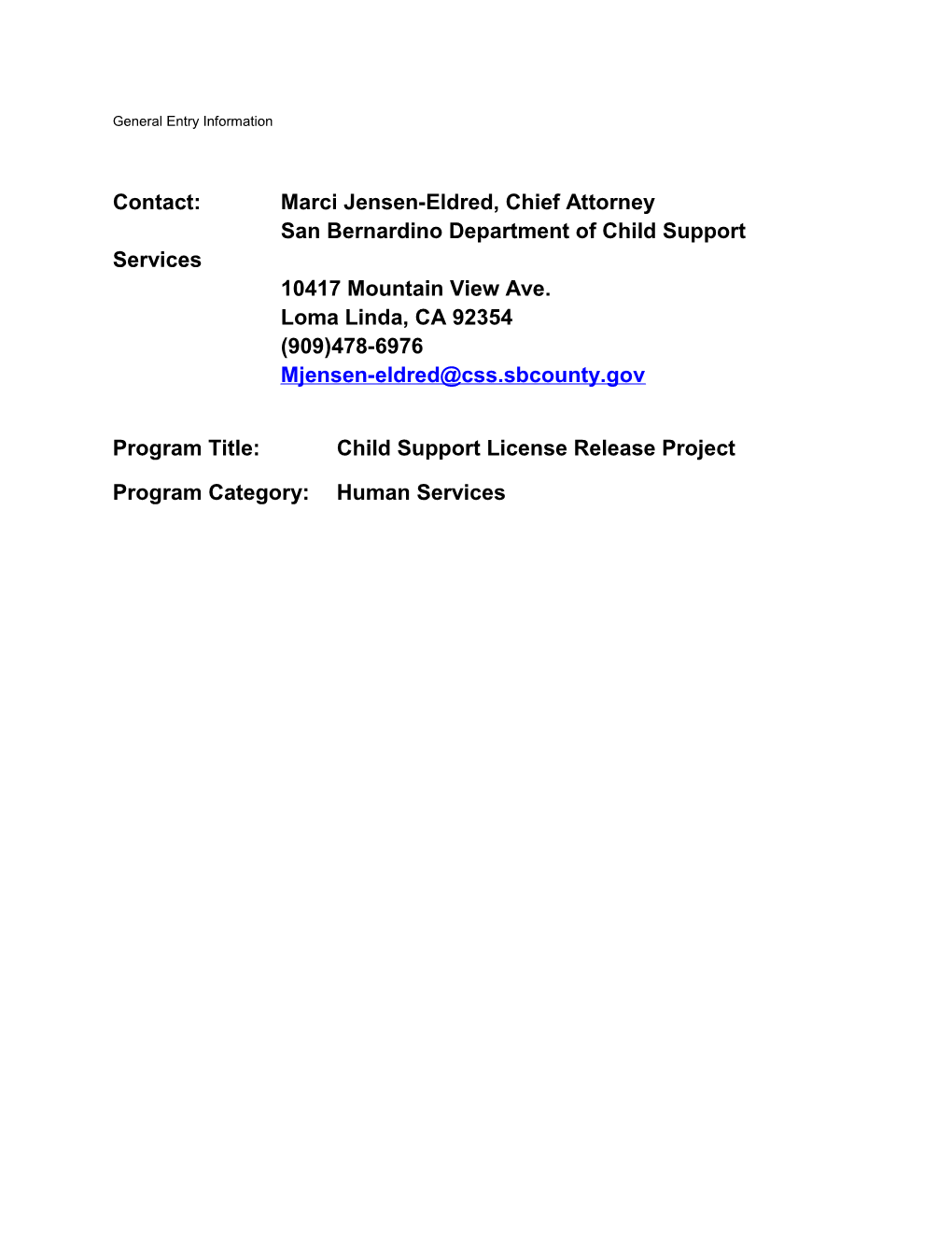 San Bernardino Department of Child Support Services