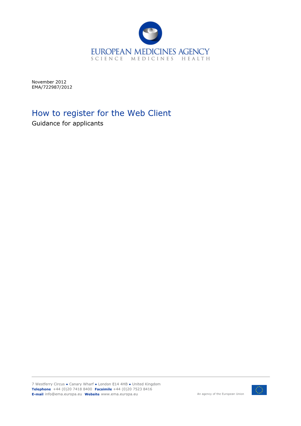 Web Client Online Registration User Guidance - PRODUCTION