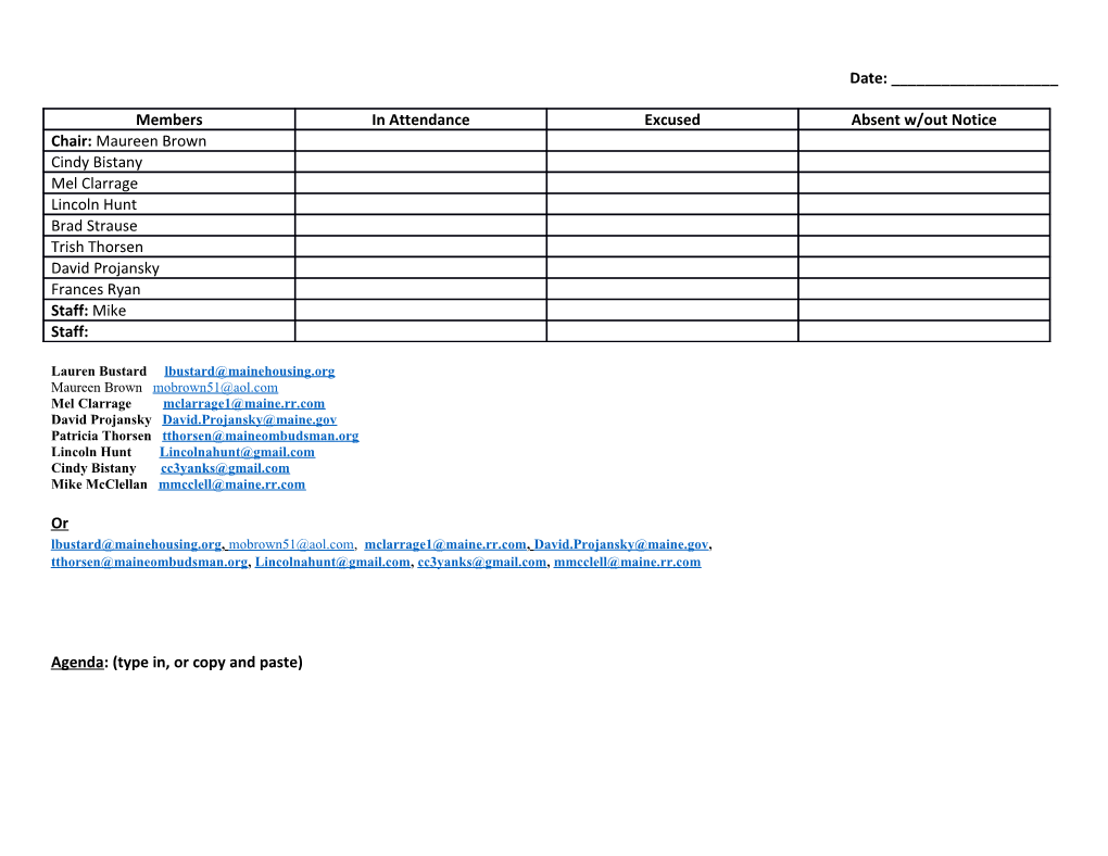 III V. Housing Transition from Institutions Workgroup