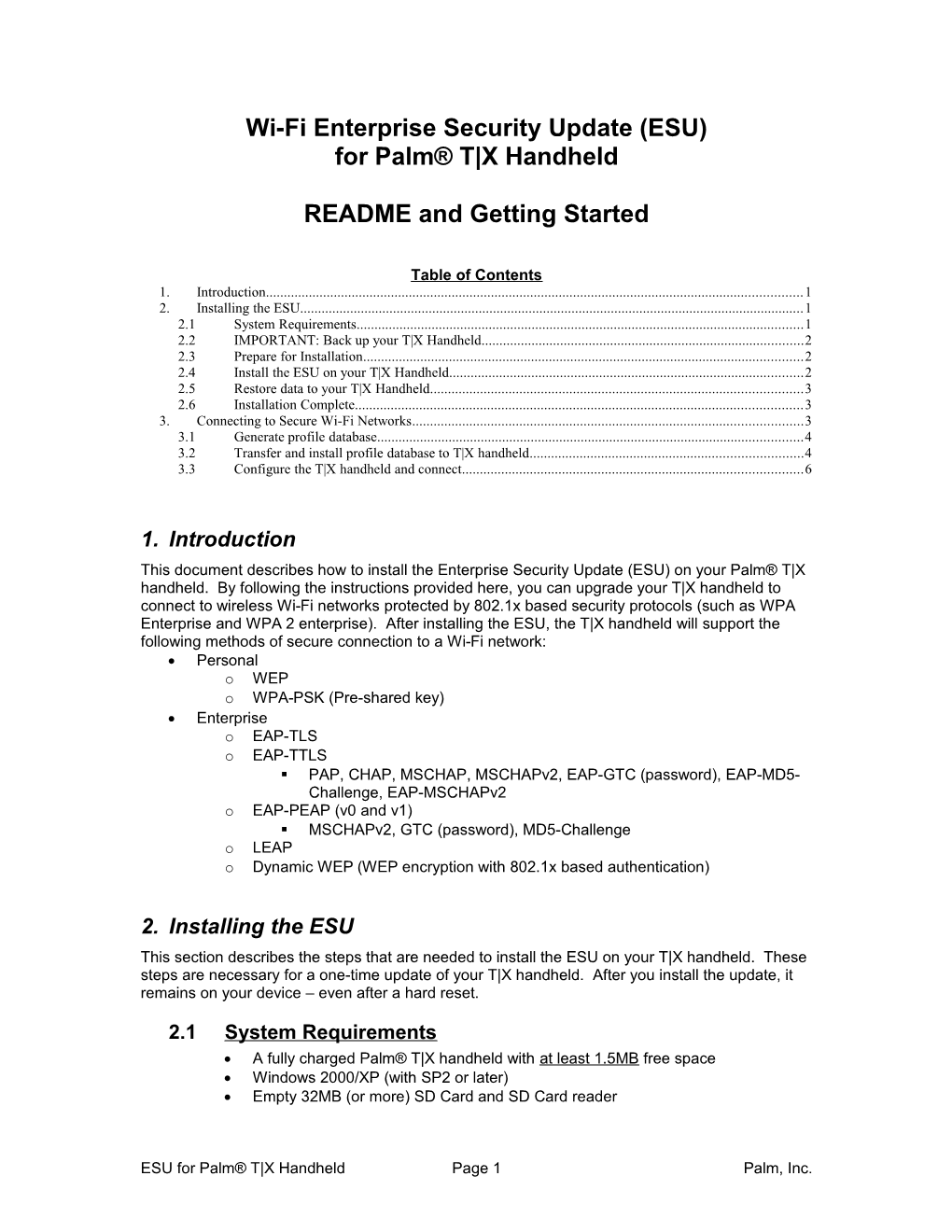 Readme and Instruction for Working with Wi-Fi ESU