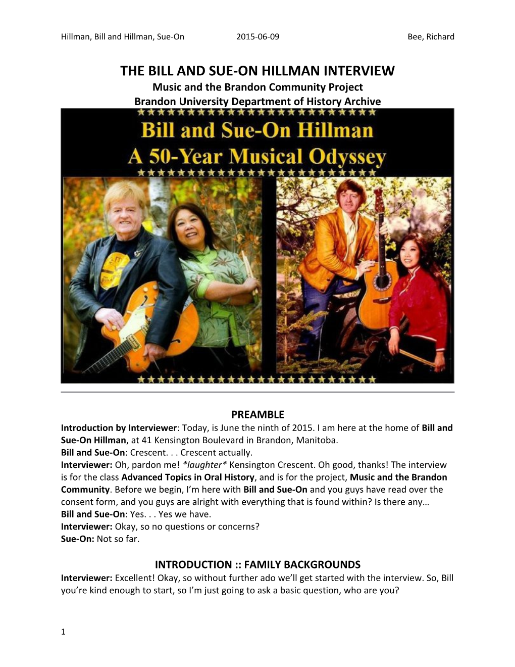 Hillman, Bill and Hillman, Sue-On2015-06-09Bee, Richard