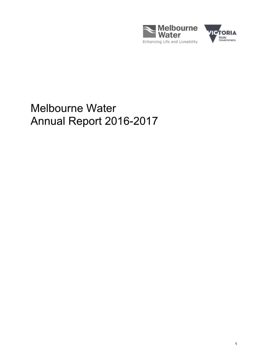 Melbourne Water Annual Report 2016-2017