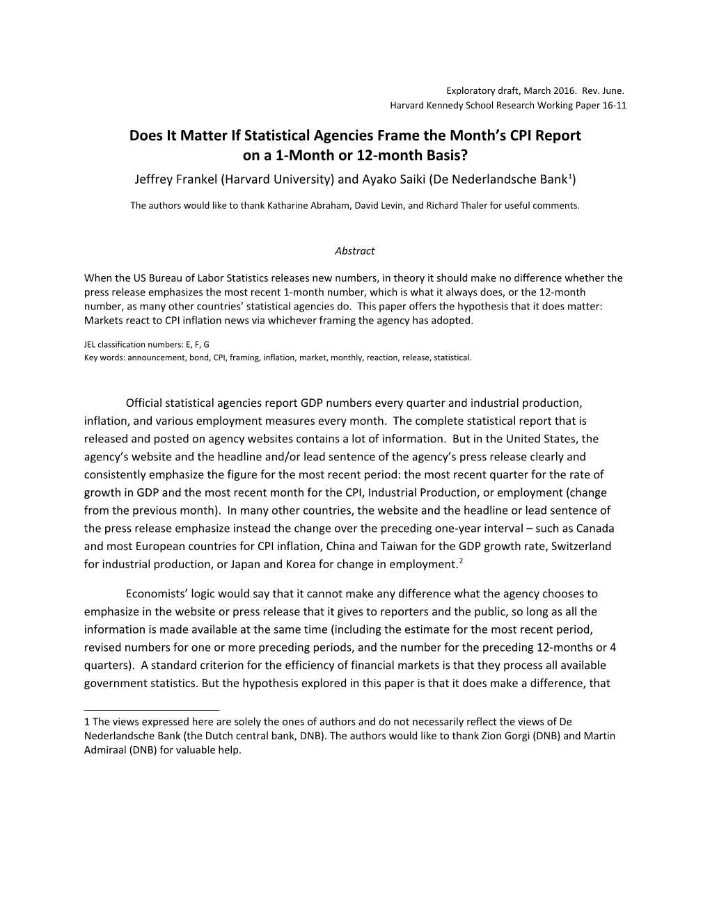 Exploratory Draft, March 2016. Rev. June. Harvard Kennedy School Research Working Paper 16-11