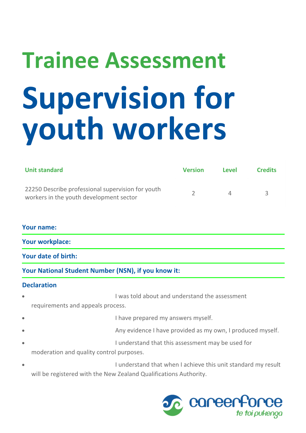 Supervision for Youth Workers