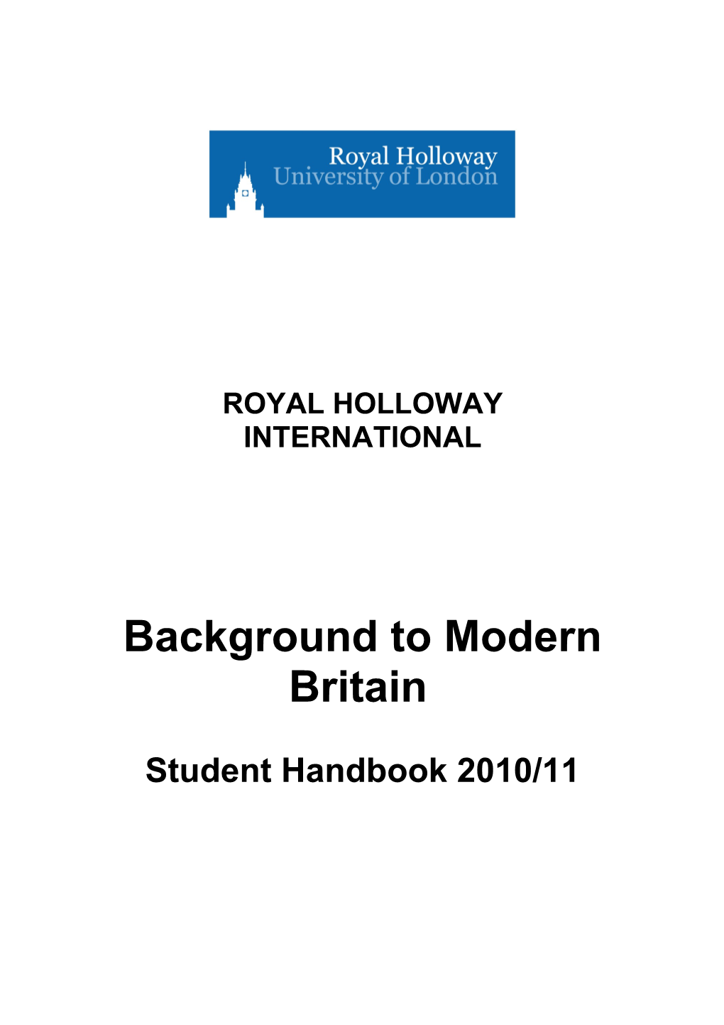 BMB Student Handbook 2010-11