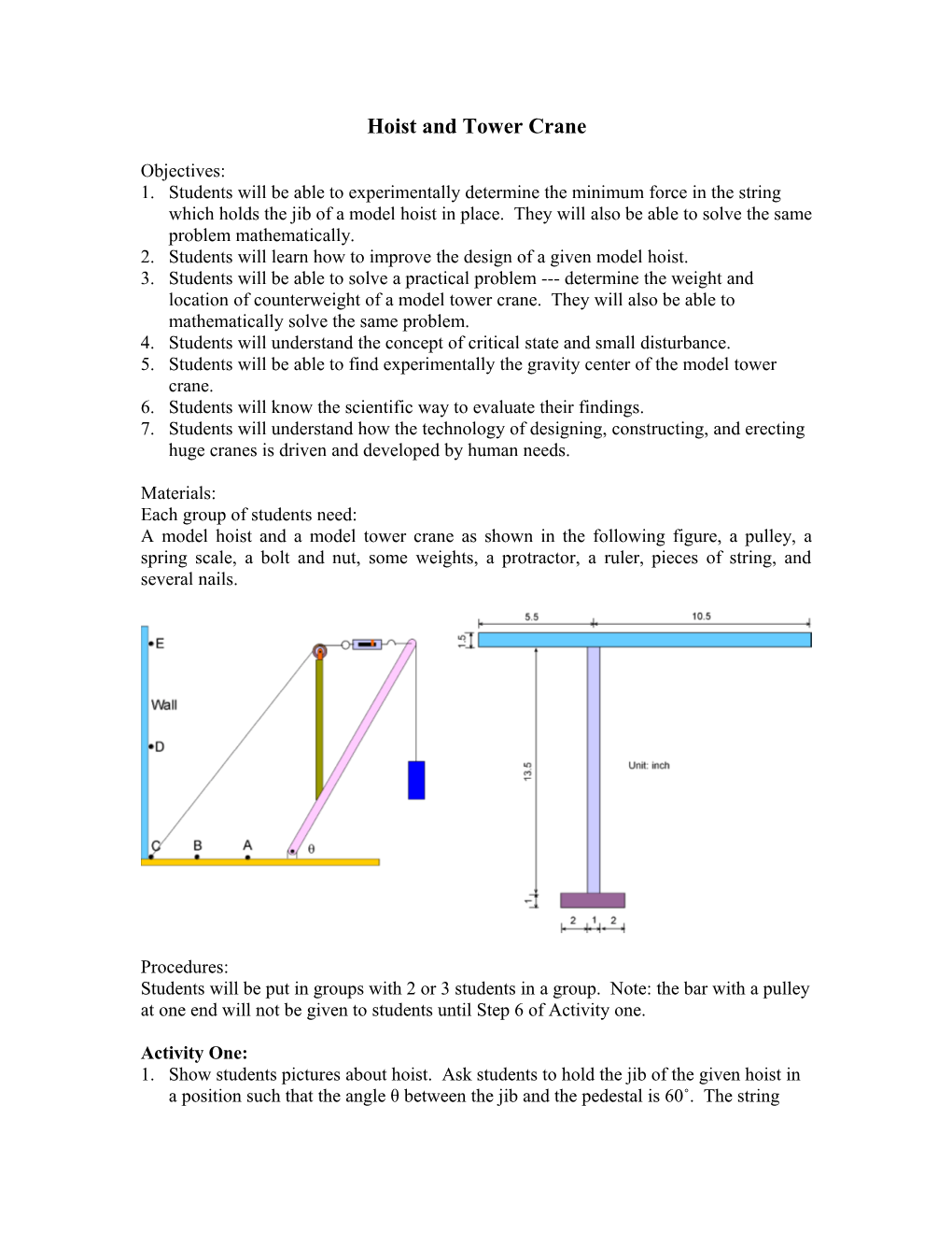 Cranes - Lesson Plan