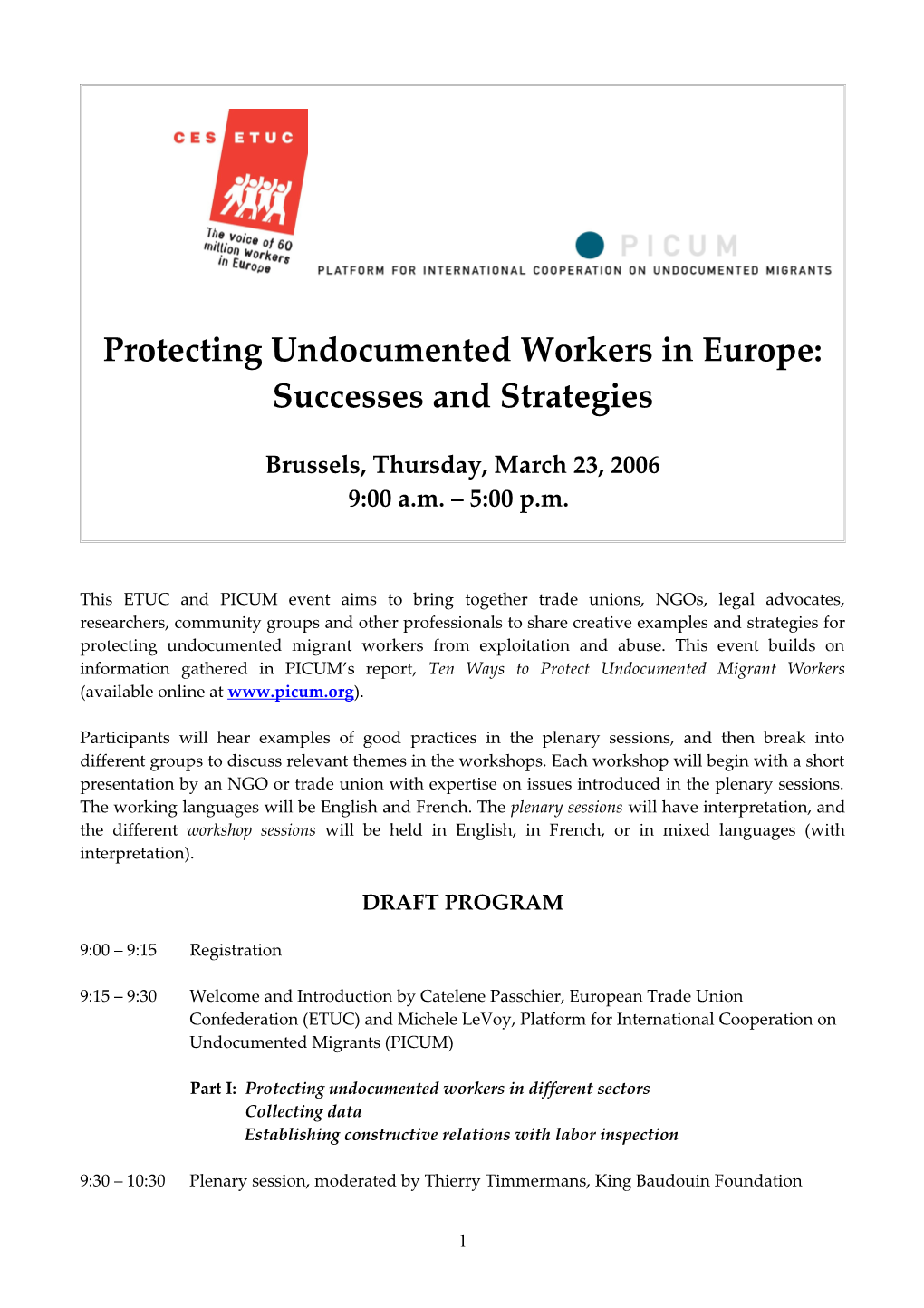 Protecting Undocumented Workers in Europe: Successes and Strategies