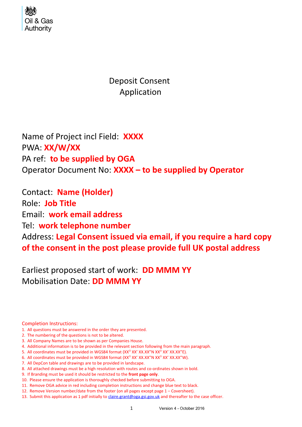 Name of Project Incl Field: XXXX