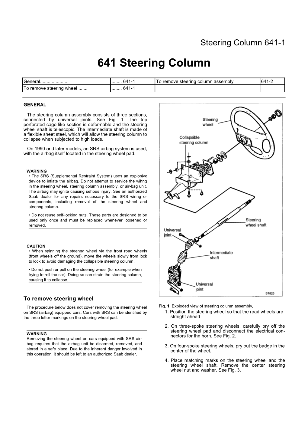 641 Steering Column