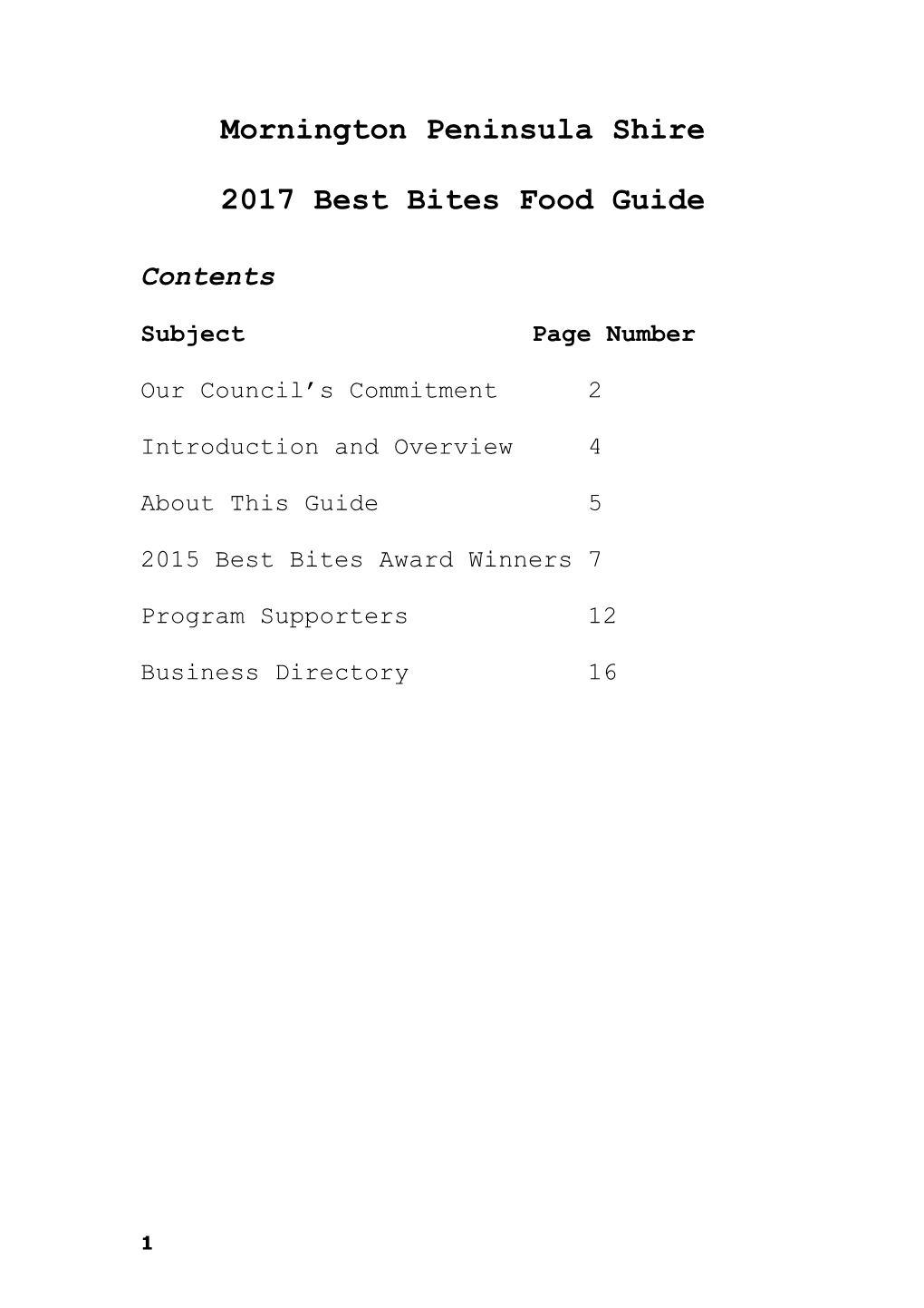 Best Bites Food Guide