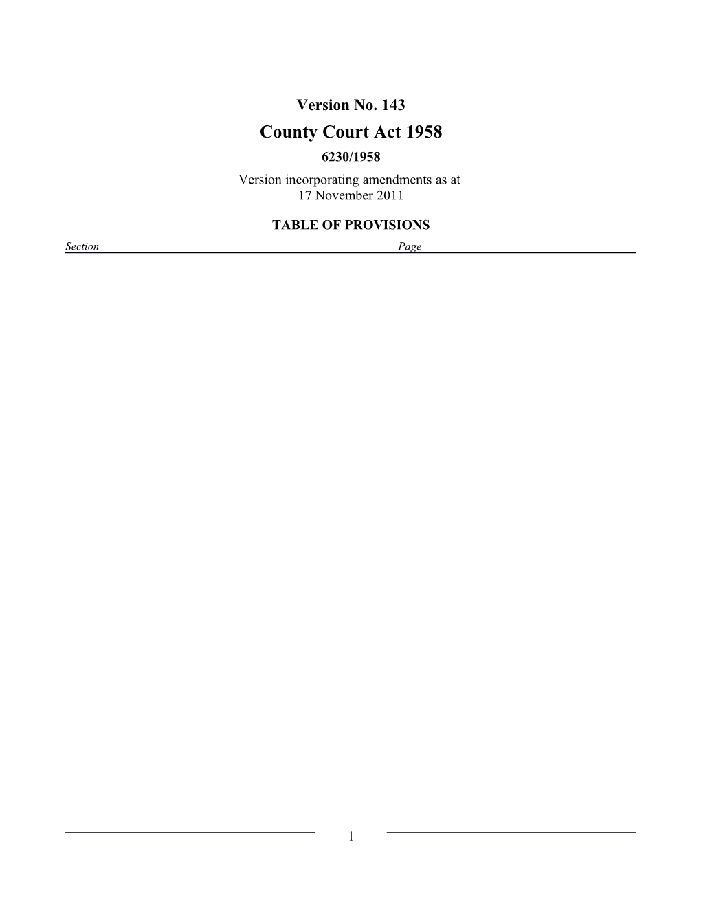 County Court Act 1958