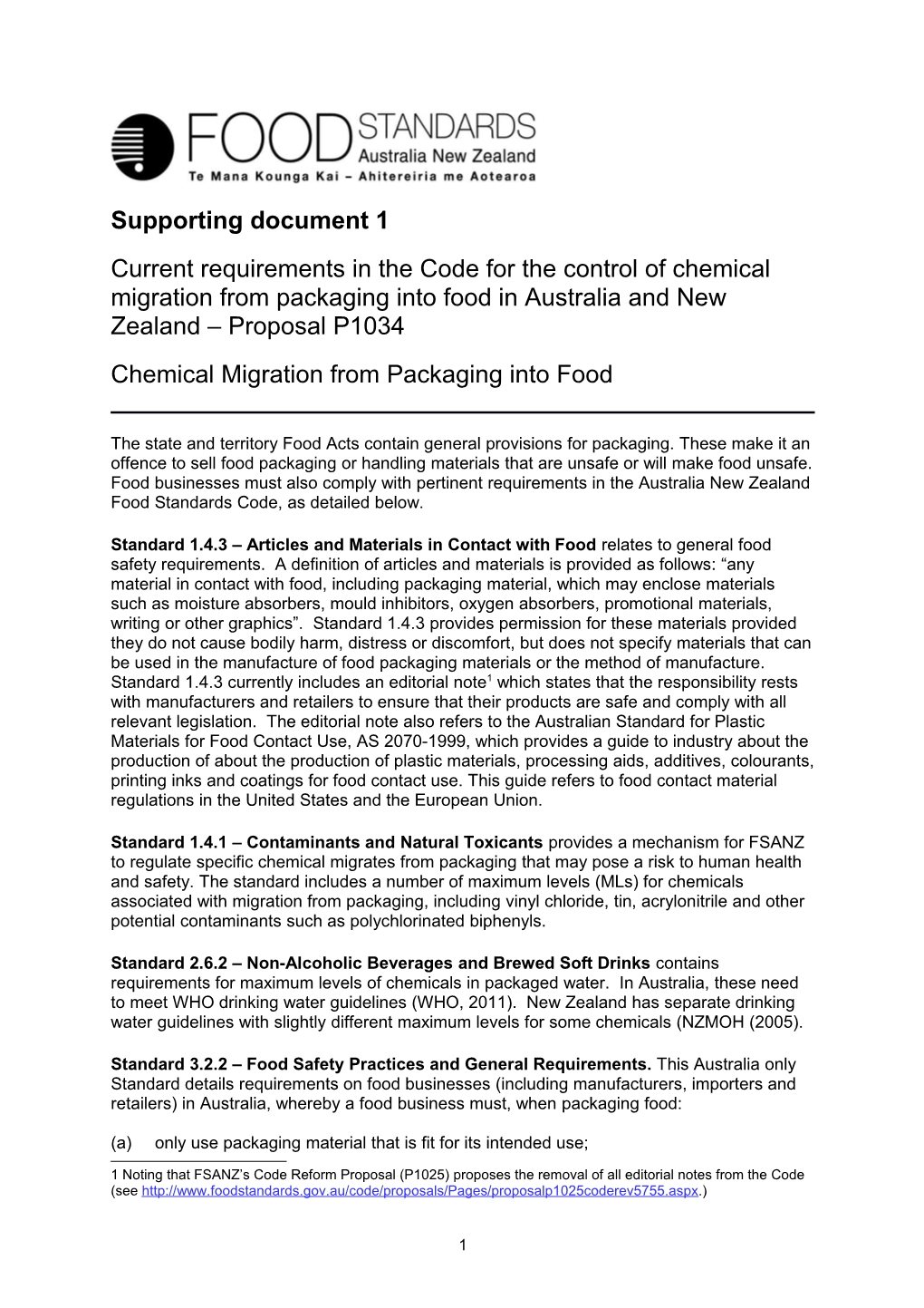 Chemical Migration from Packaging Into Food