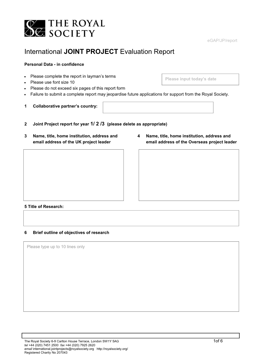 International Exchanges Section Grant Report