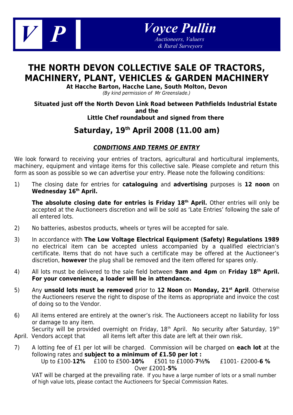 Iron Acton Machinery & Implement Sale