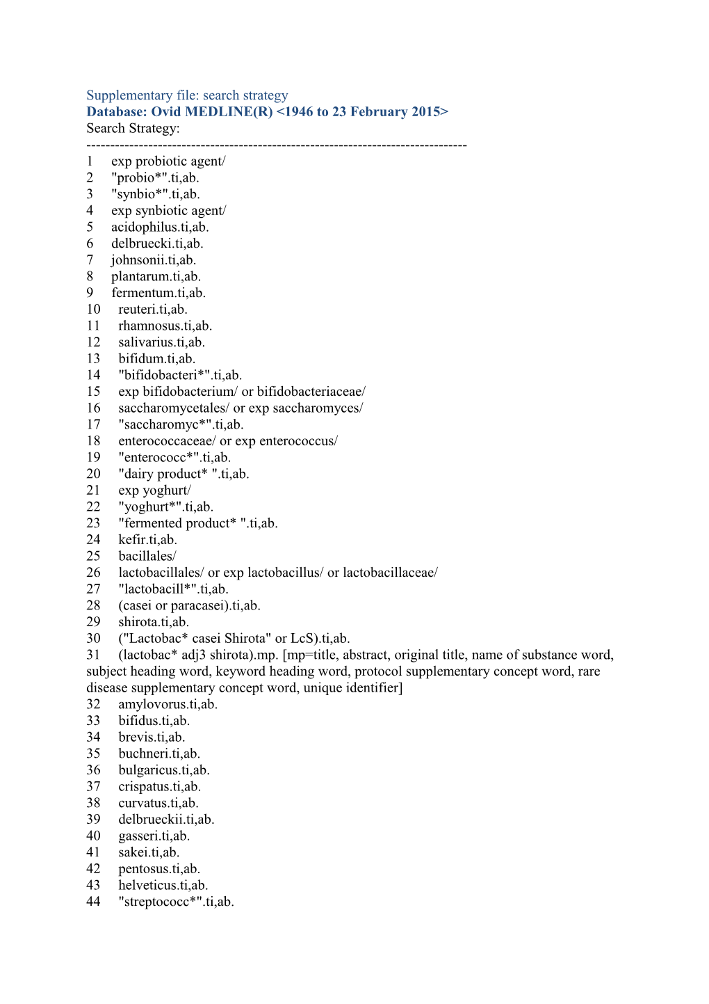 Supplementary File: Search Strategy