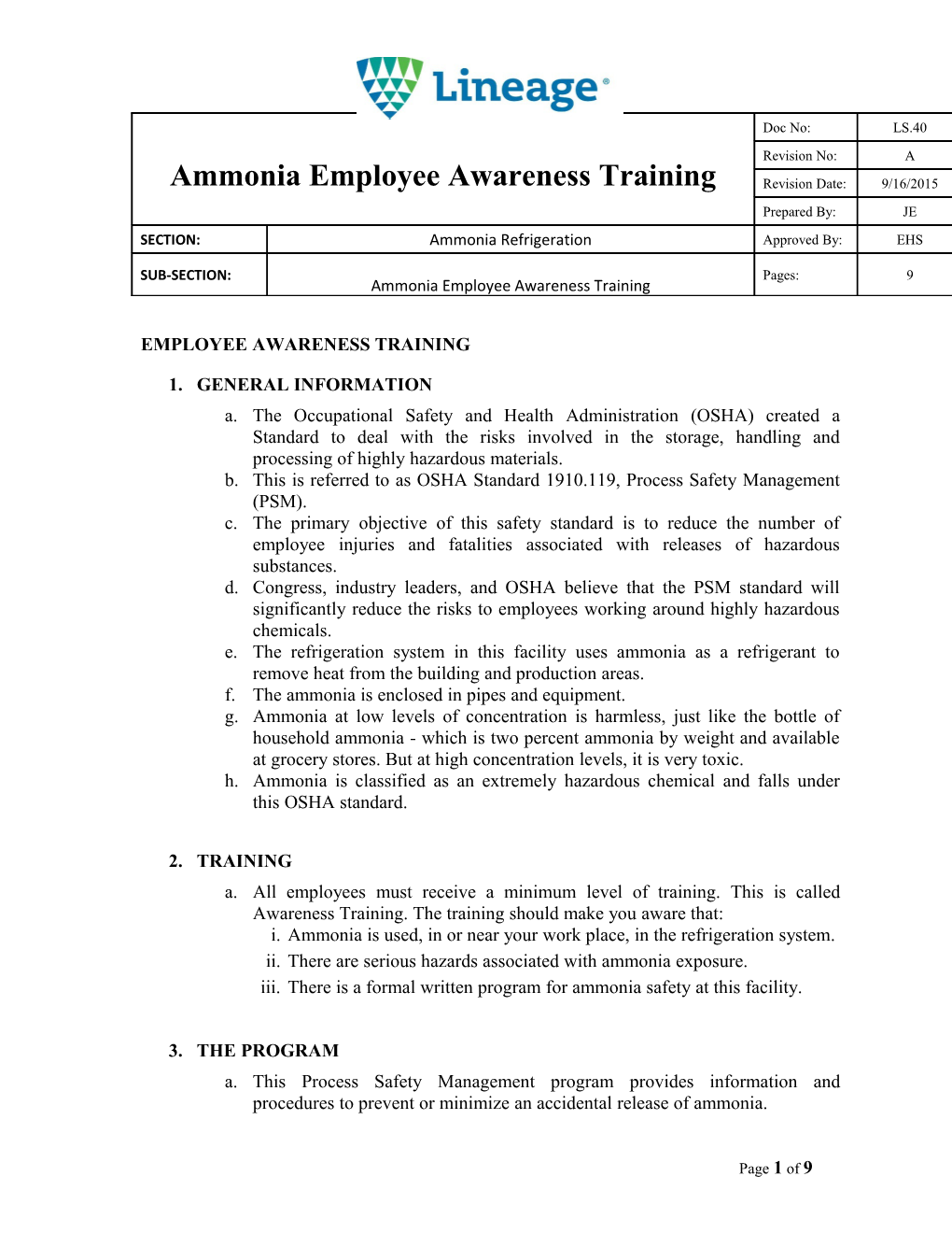 Employee Awareness Training
