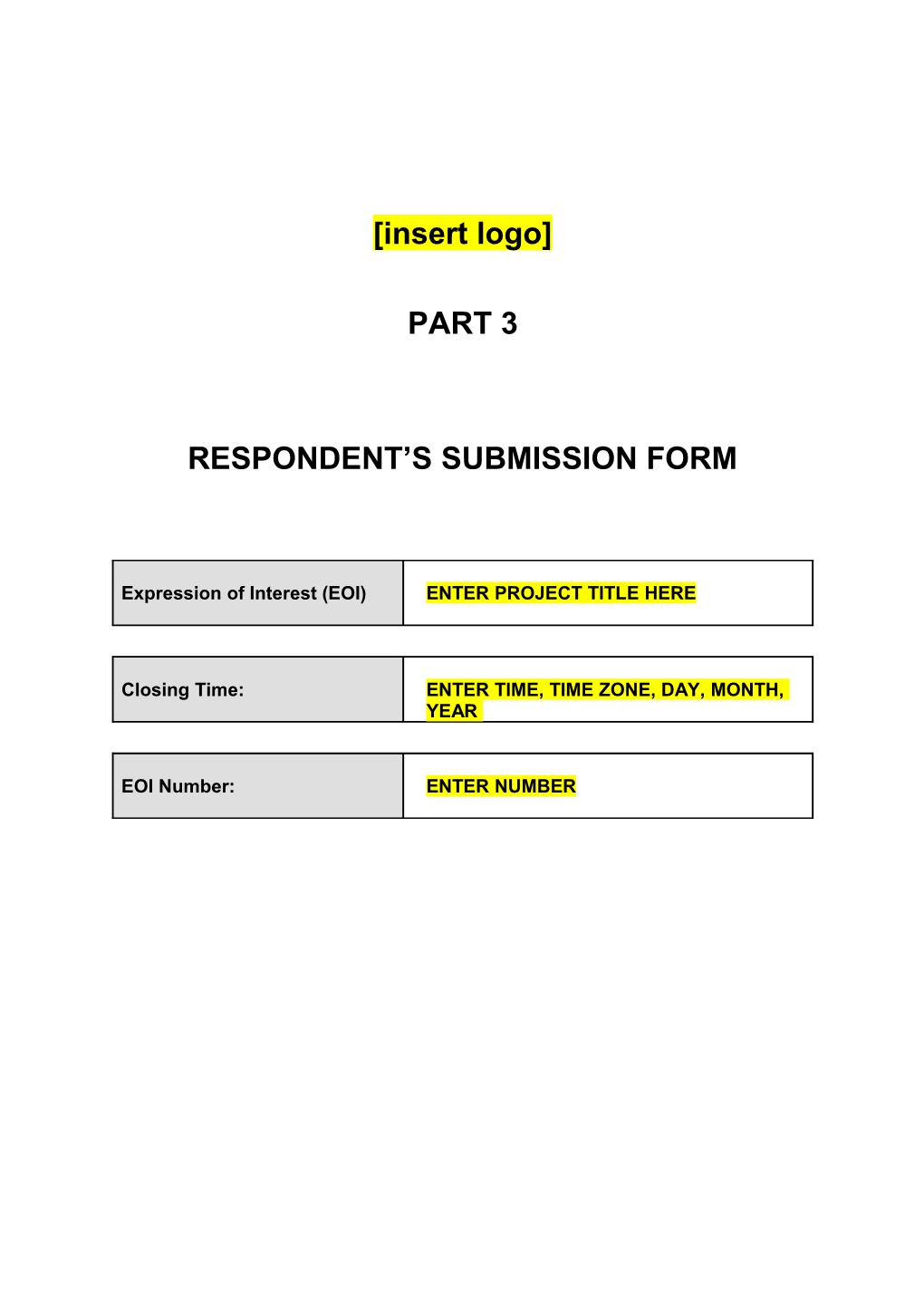 G3 Responden'ts Submission Form for EOI