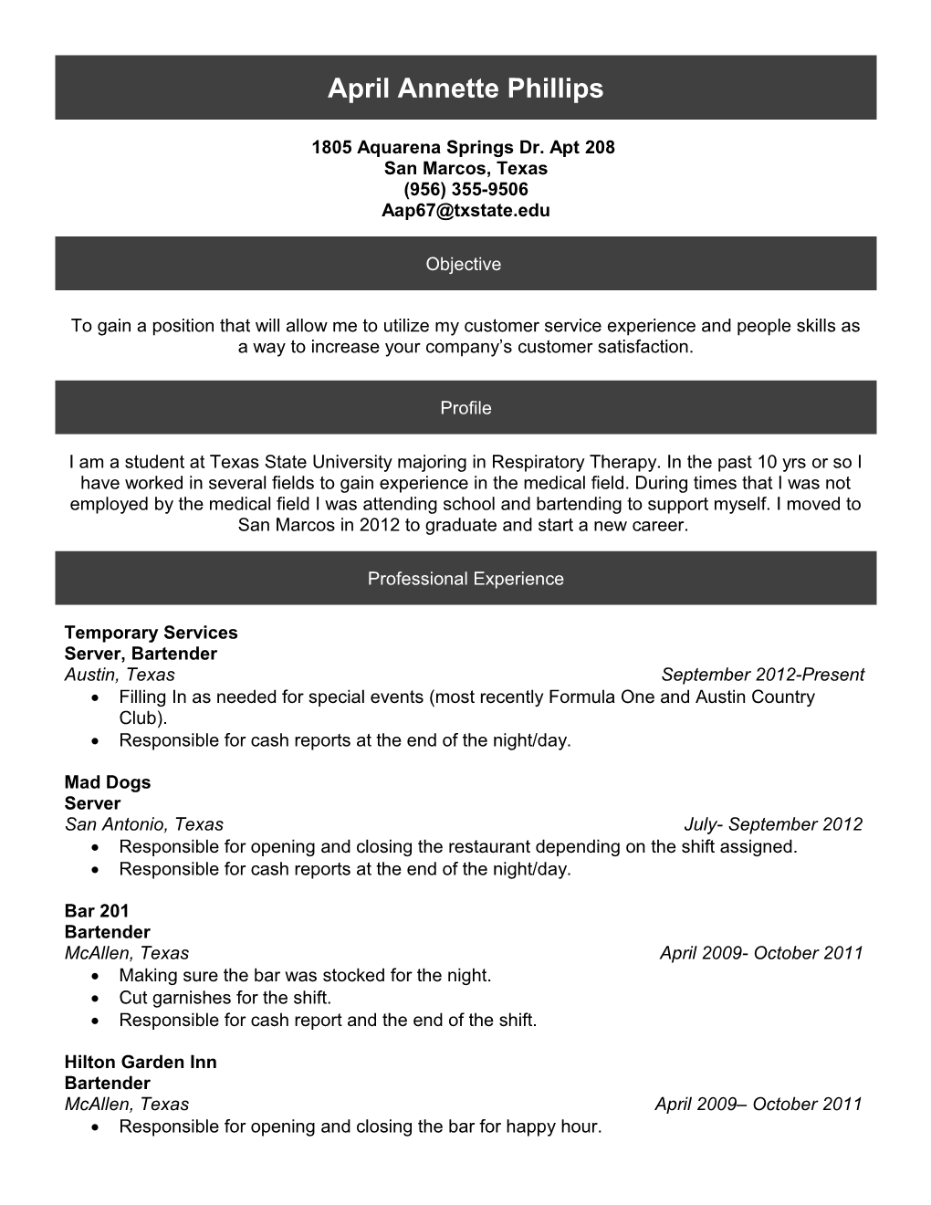 Printable Executive Assistant Resume