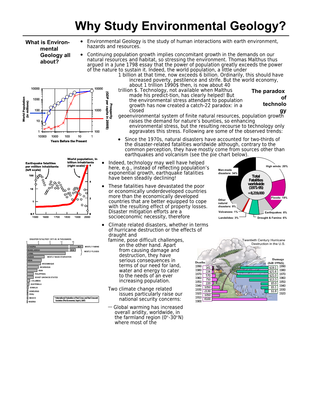 Why Study Environmental Geology