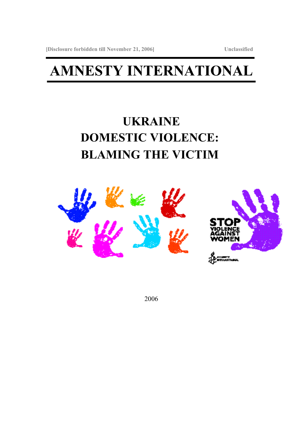 Domestic Violence in Ukraine