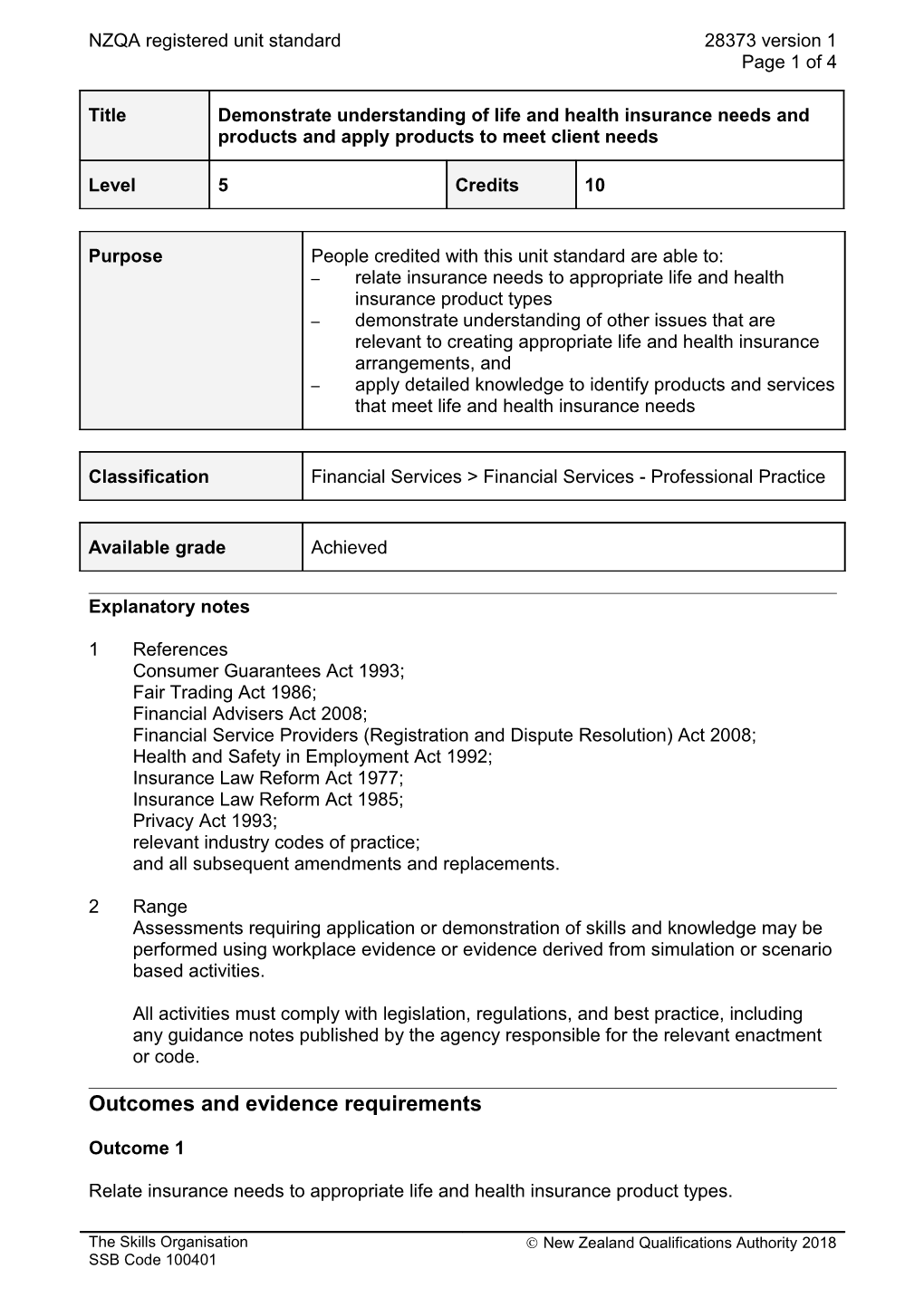 28373 Demonstrate Understanding of Life and Health Insurance Needs and Products and Apply