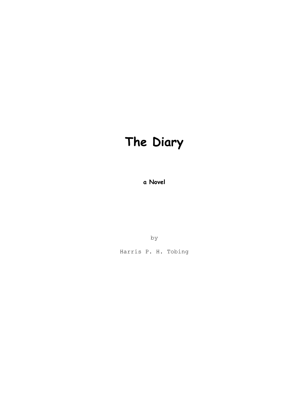 The Diary - Script