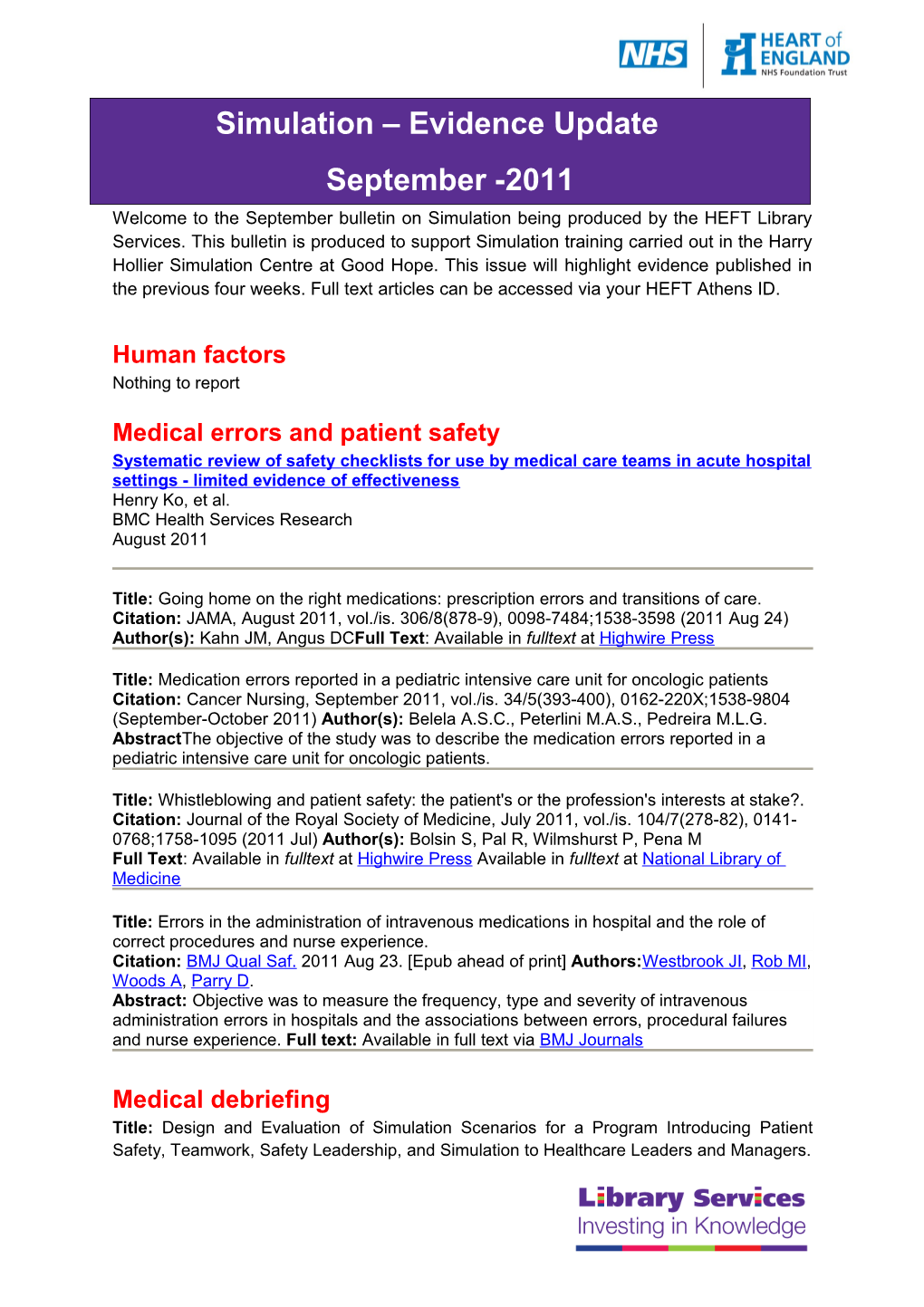 Medical Errors and Patient Safety