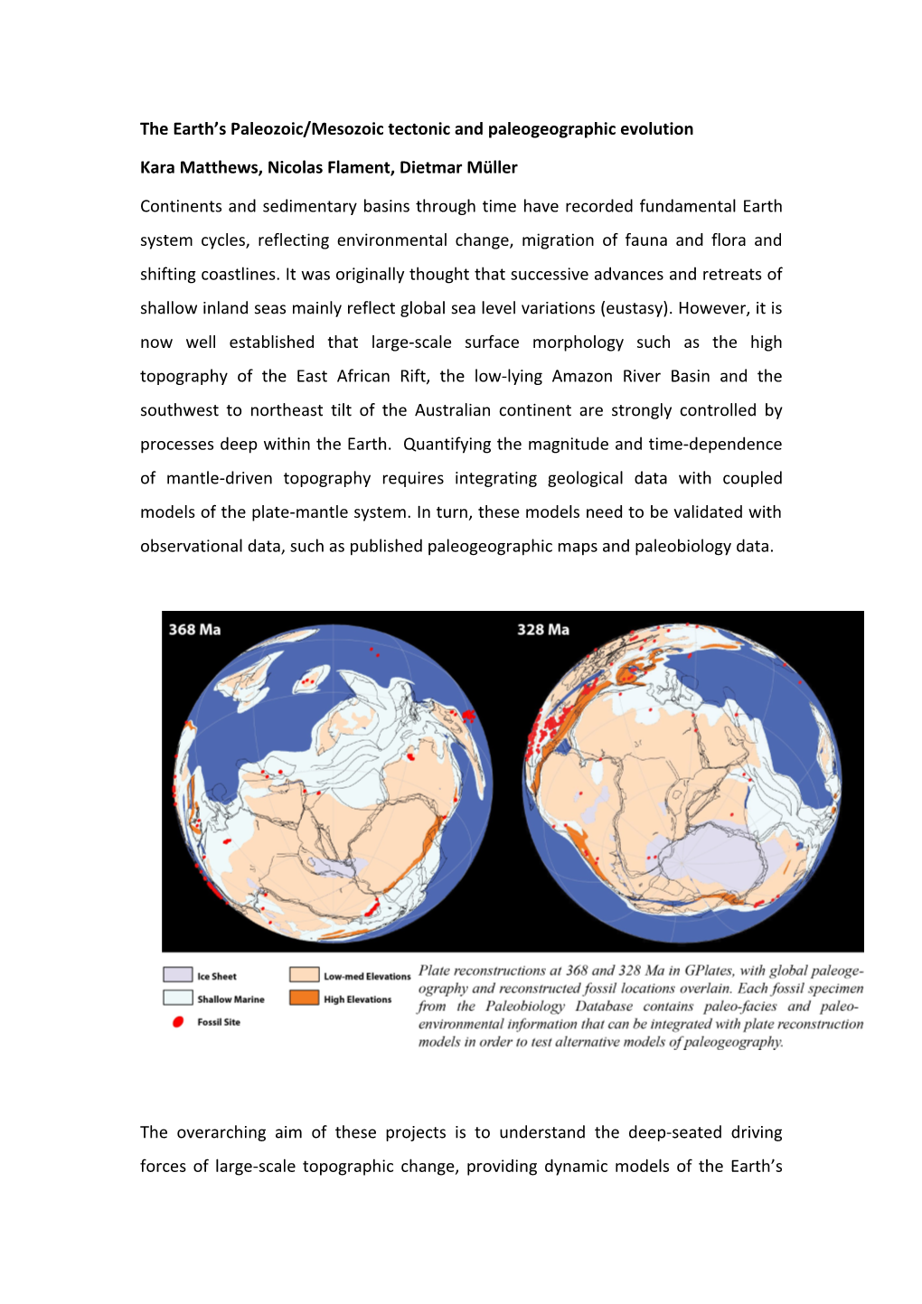 The Earth S Paleozoic/Mesozoic Tectonic and Paleogeographic Evolution