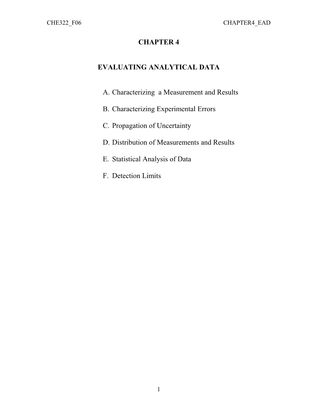 Evaluating Analytical Data