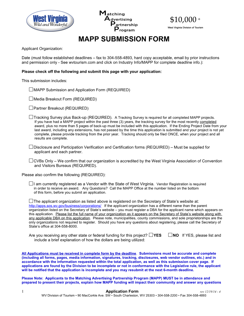 Mapp Submission Form