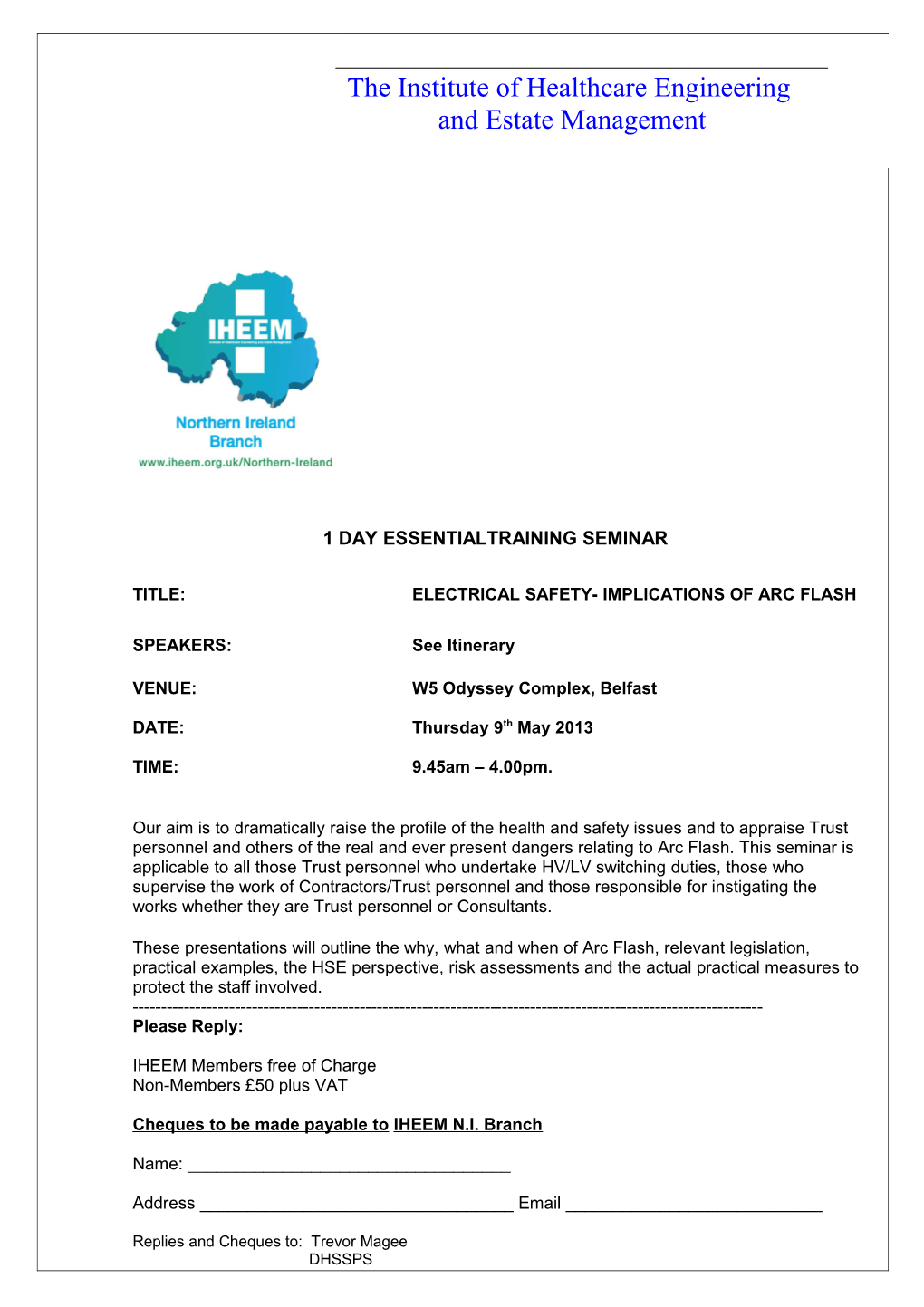 Title:Electrical Safety- Implications of Arc Flash