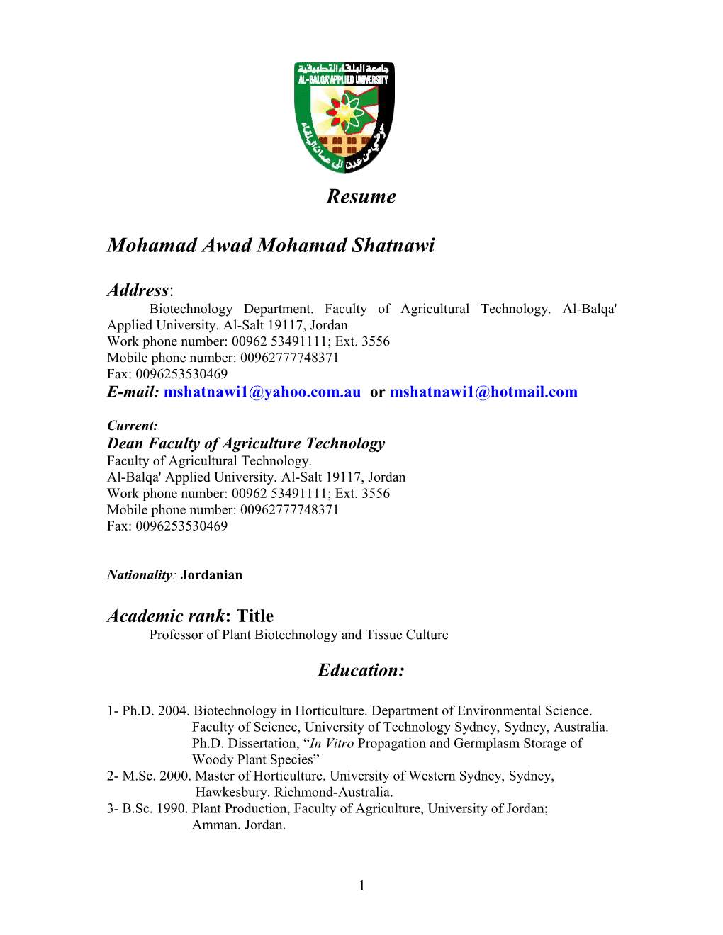 Mohamad Awad Mohamad Shatnawi