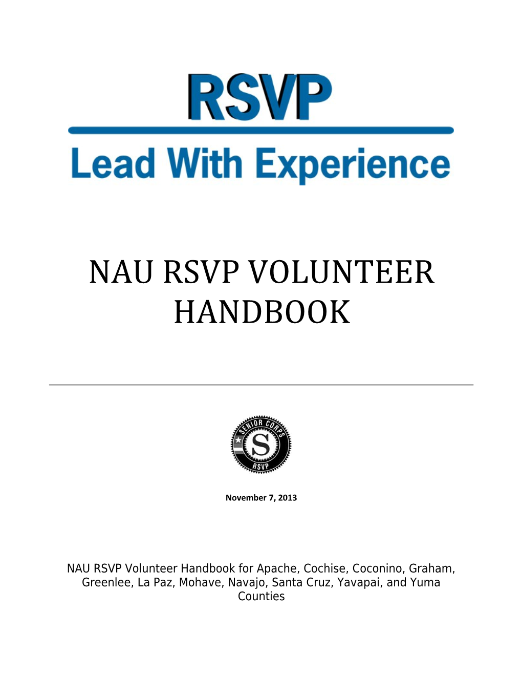 Nau Rsvp Volunteer Handbook