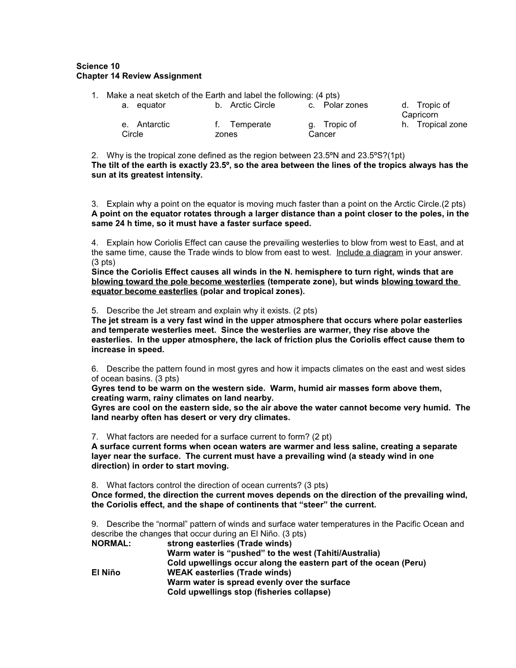 Chapter 14 Review Assignment