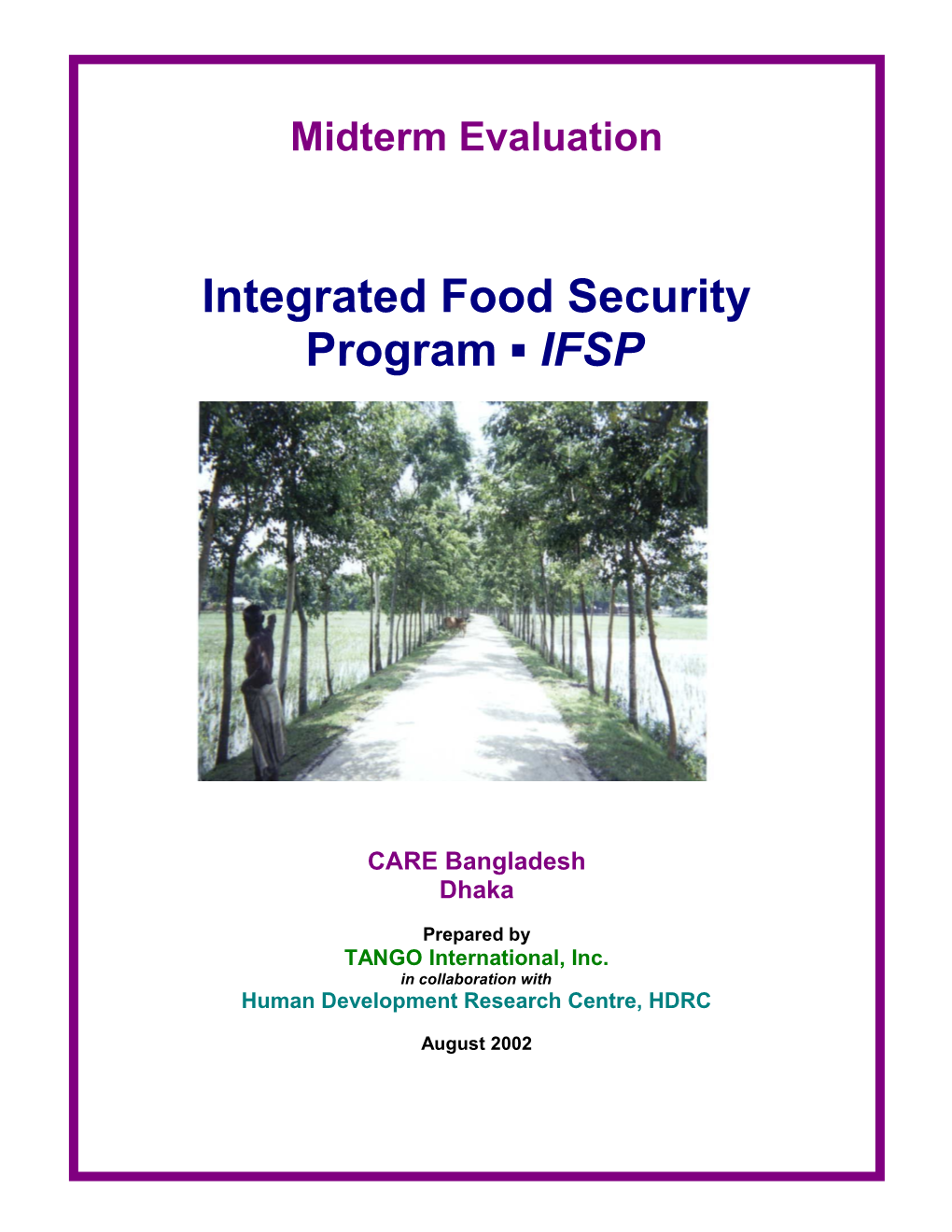 Integrated Food Security Program (Ifsp)