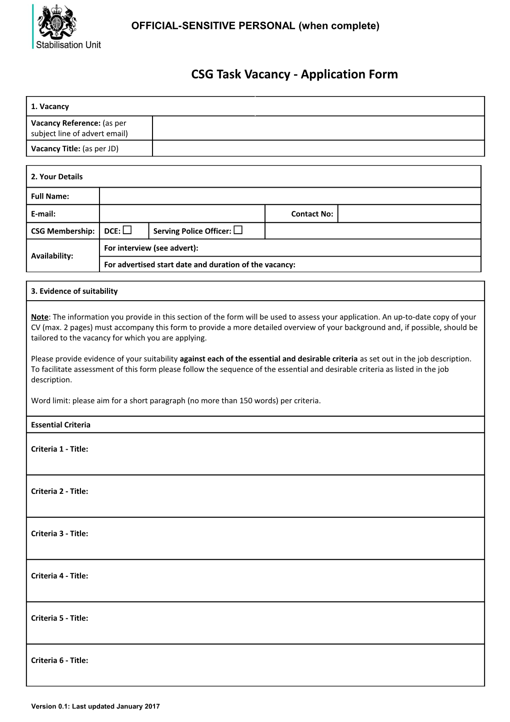 Application Form - Lite