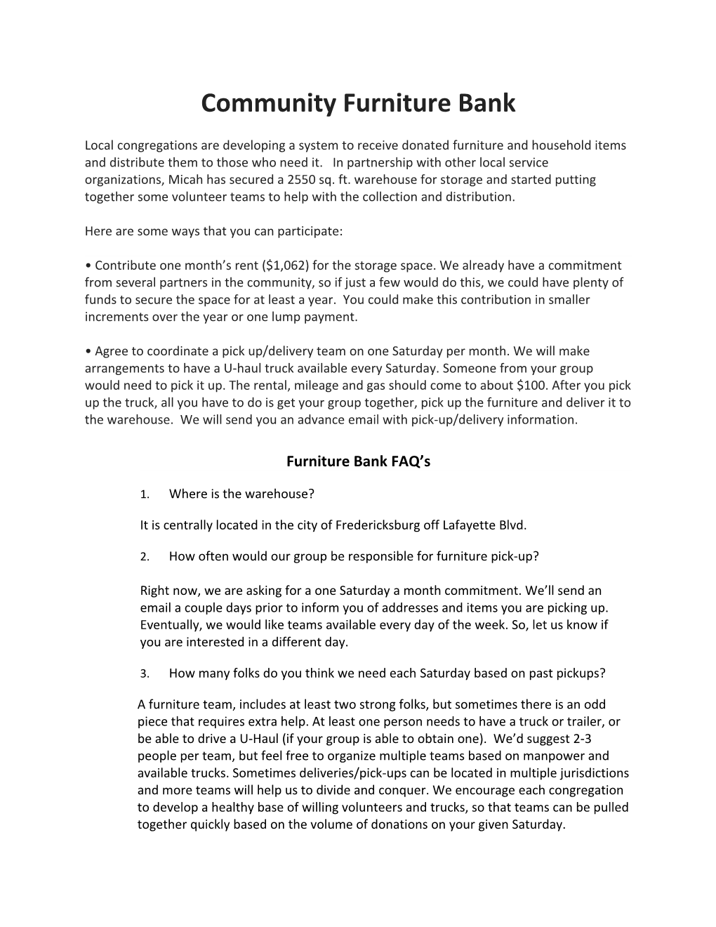 Communityfurniture Bank