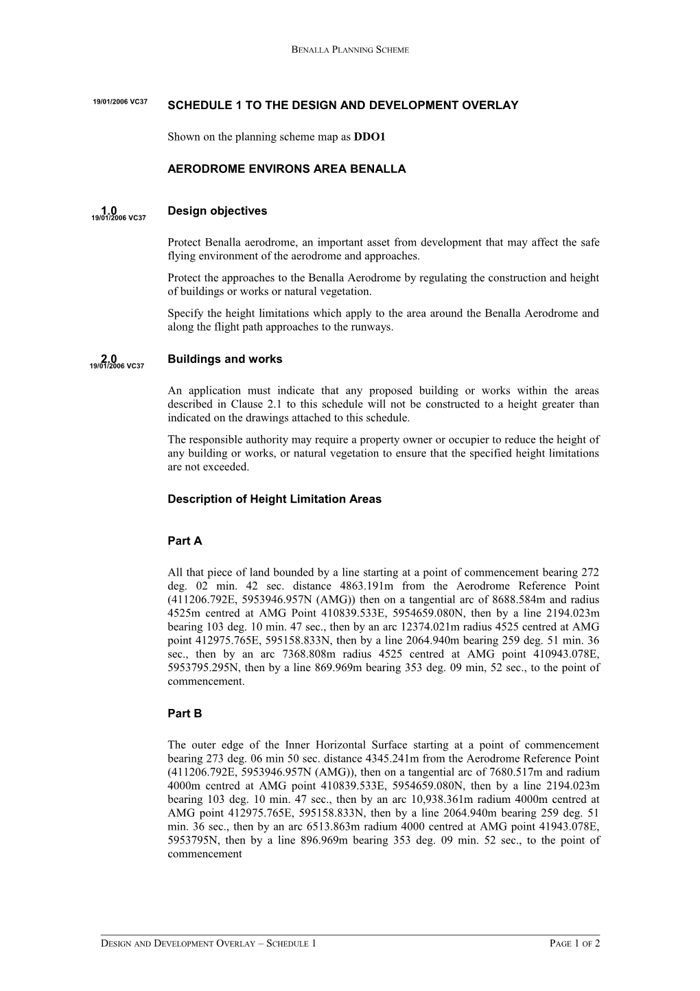 Aerodrome Environs Area Benalla