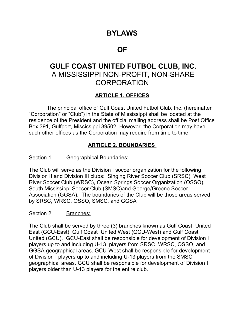 Gulfcoast United Futbol Club, Inc