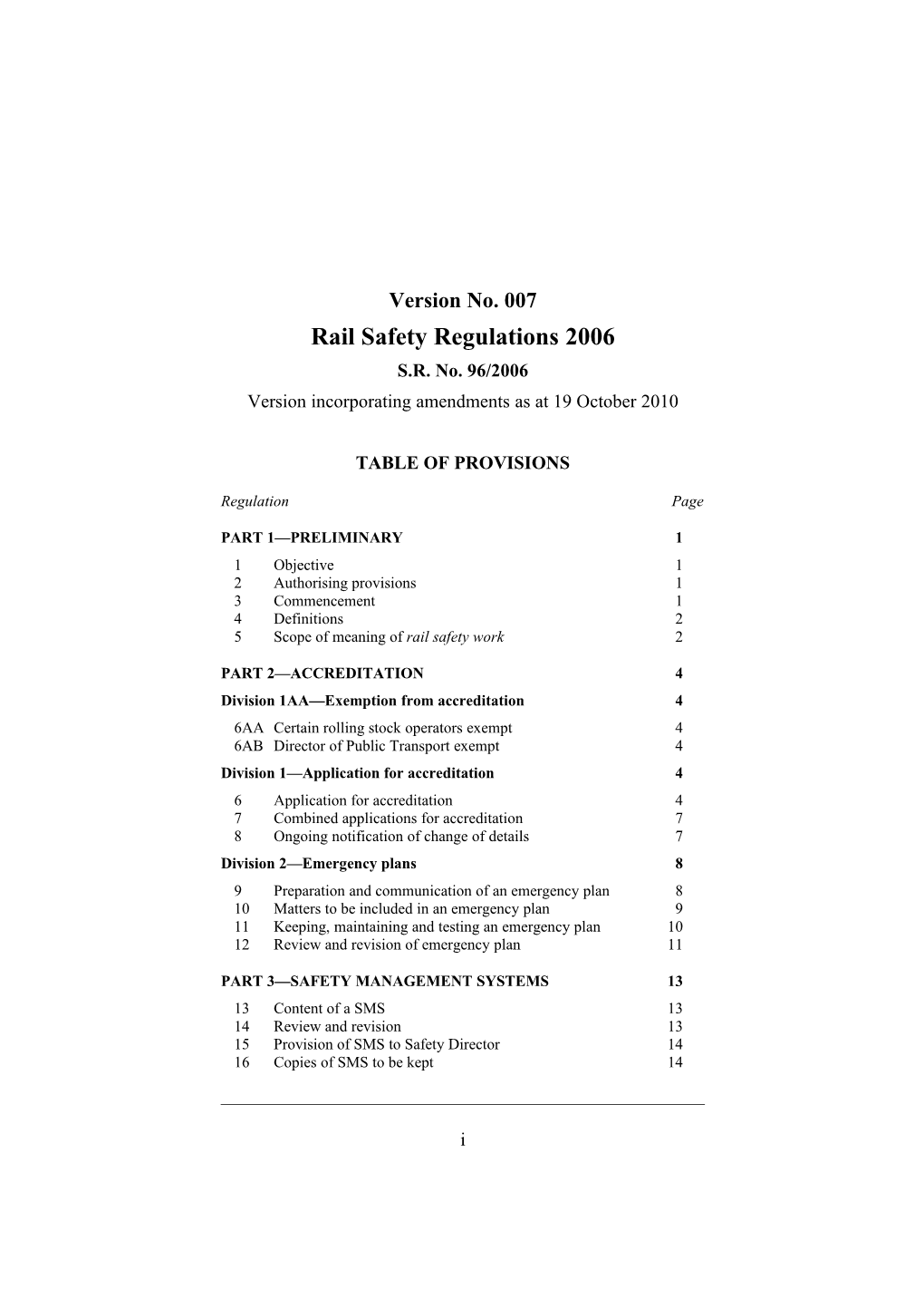 Rail Safety Regulations 2006