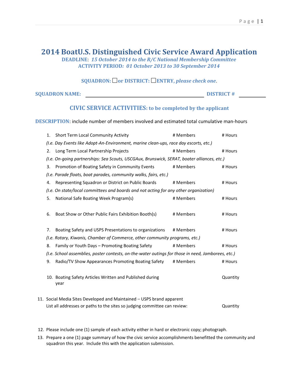 2014Boatu.S. Distinguished Civic Service Award Application