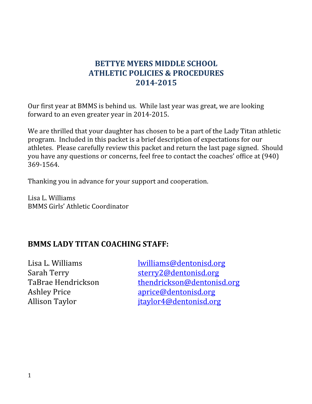 Bettye Myers Middle School