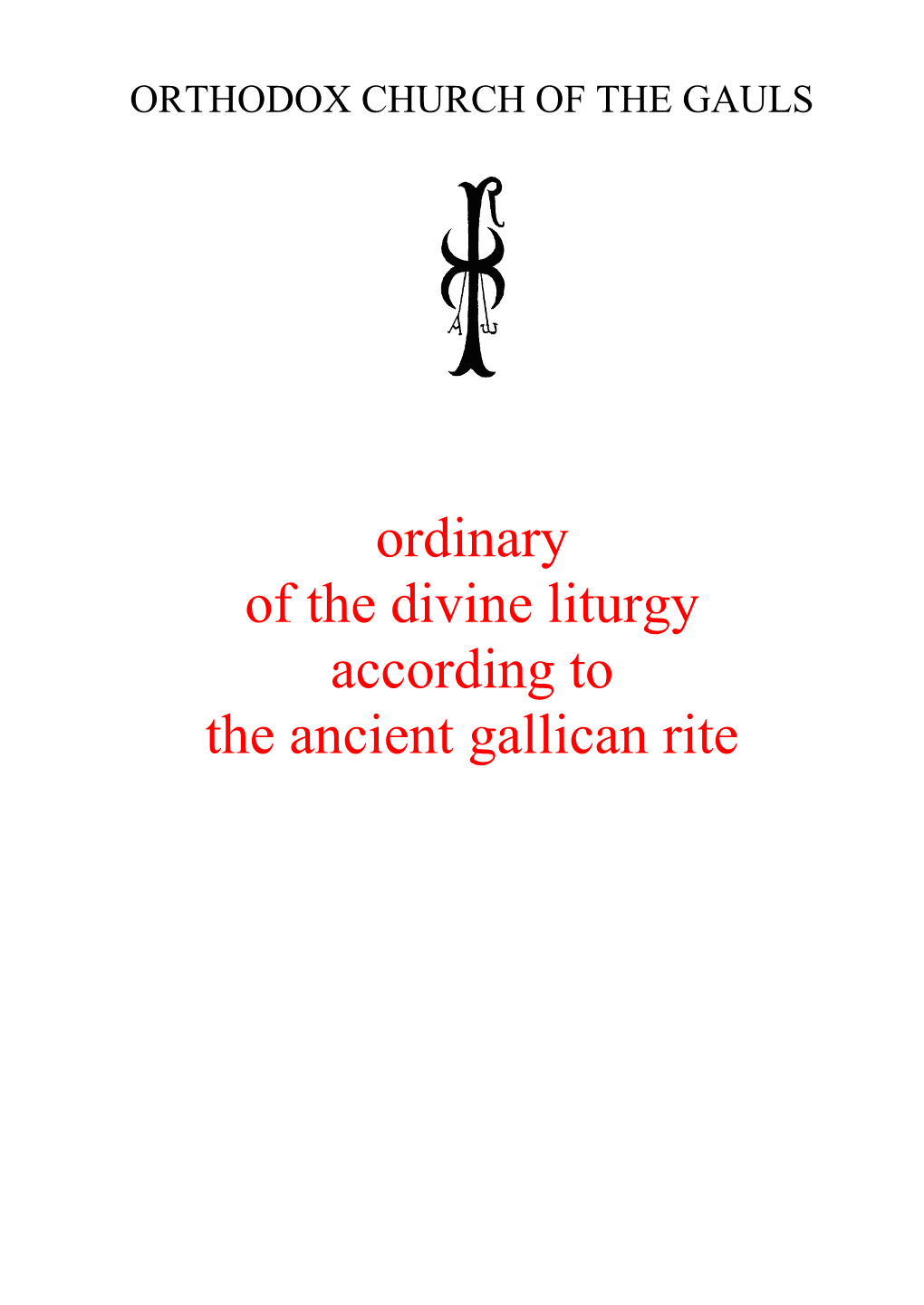 La Divine Liturgie