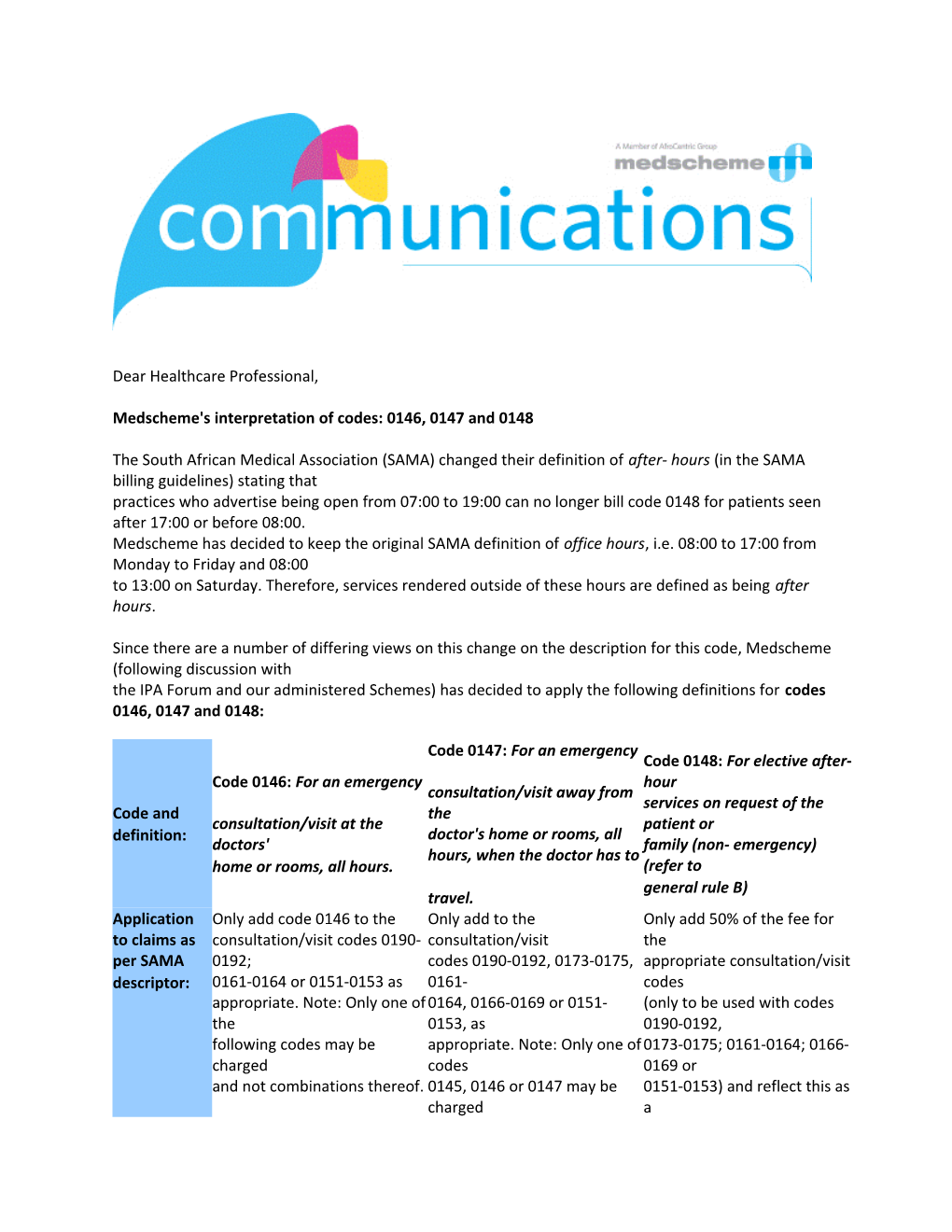 Medscheme Will Process Payments According to the Information Stated Above and Will Implement