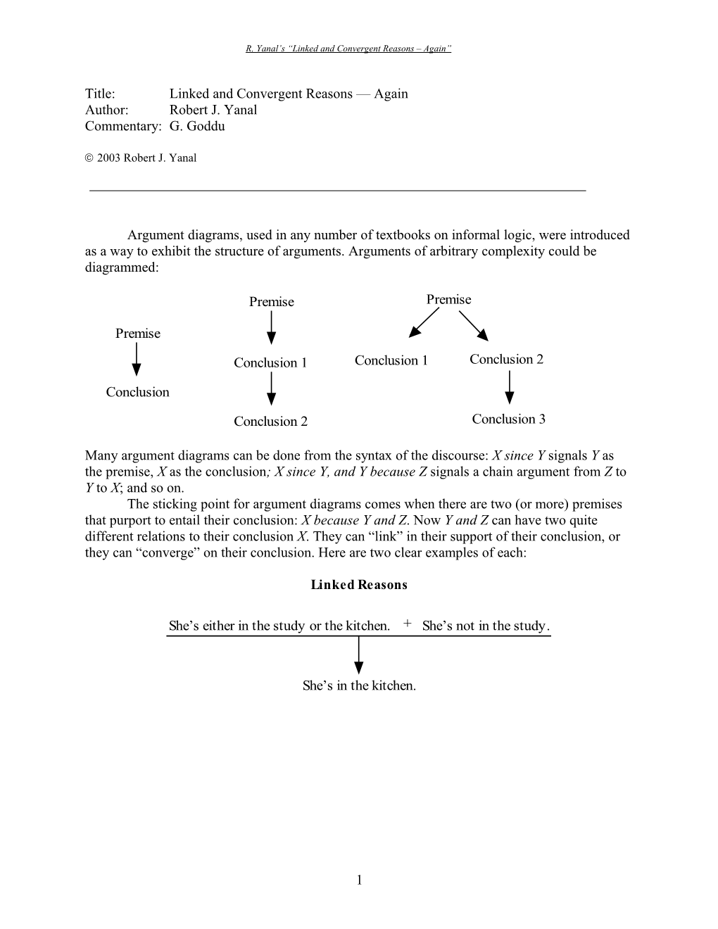 Several Years Ago, I Published an Paper in Informal Logic That Gave a Theory Showing The