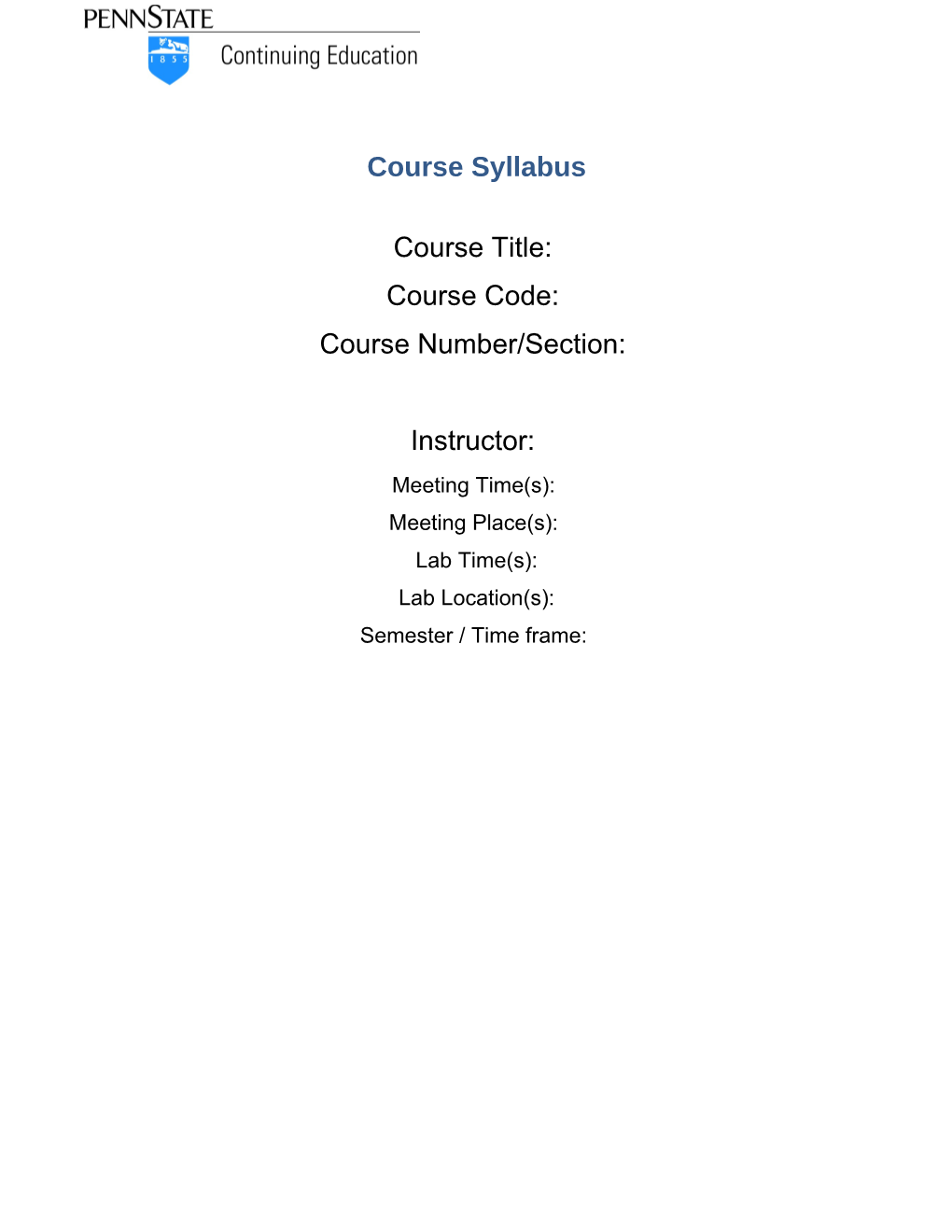 Course Syllabus KM1