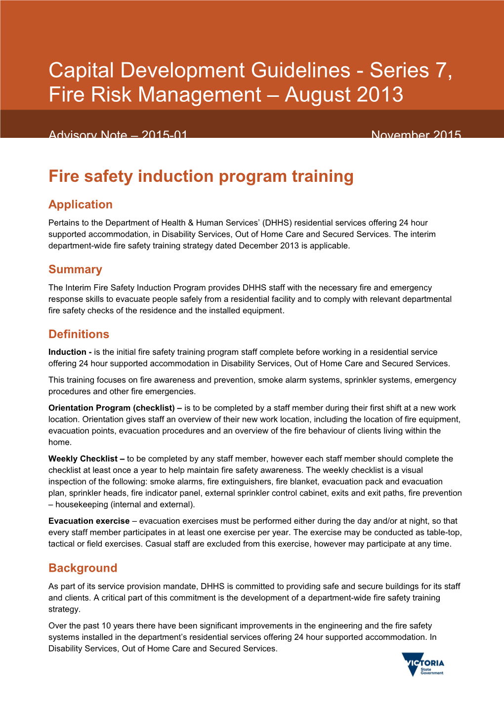 Fire Safety Induction Program Training