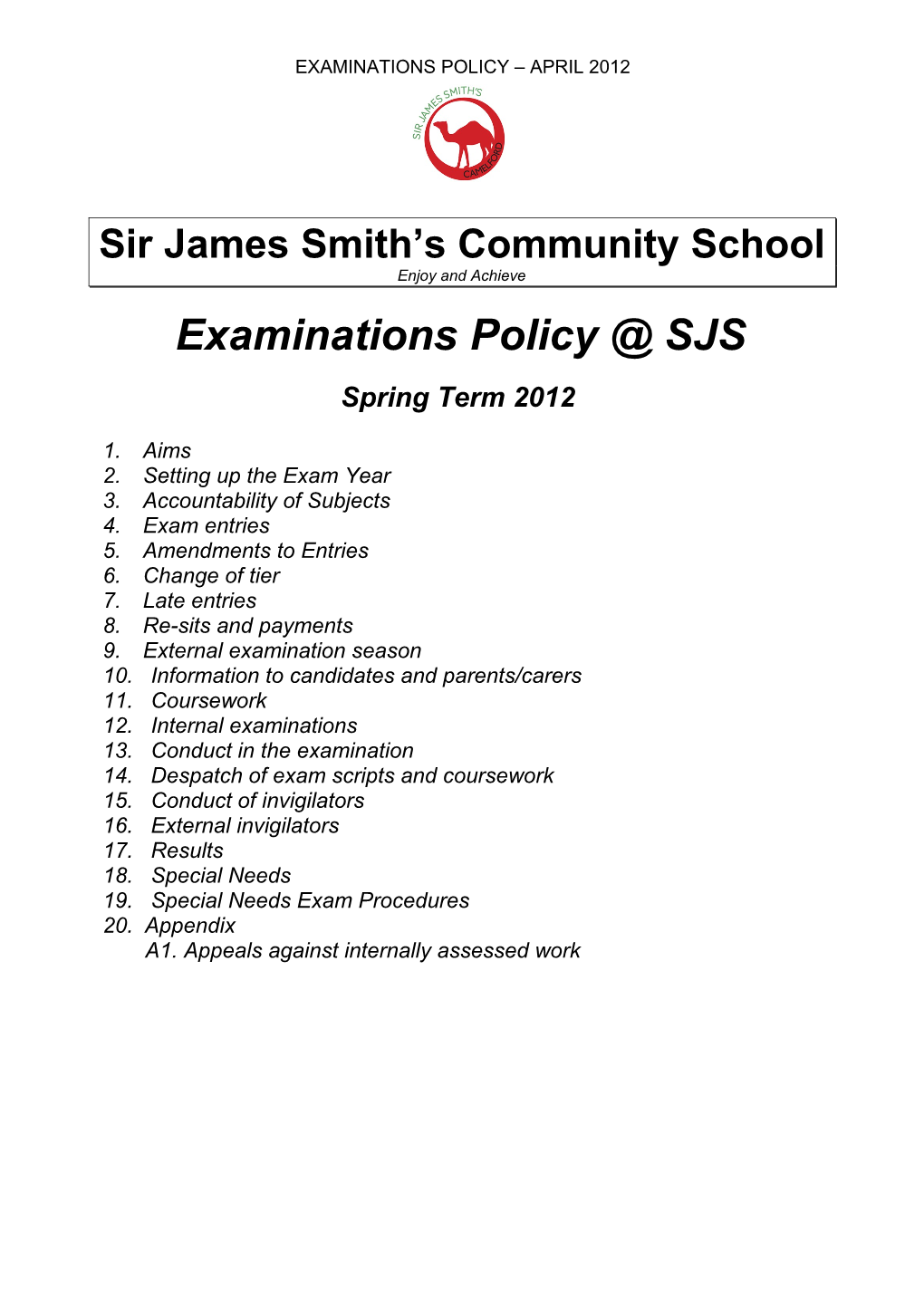 Sir James Smith S Communityschool