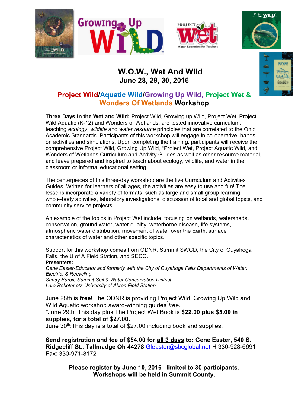 Project Wild Workshop