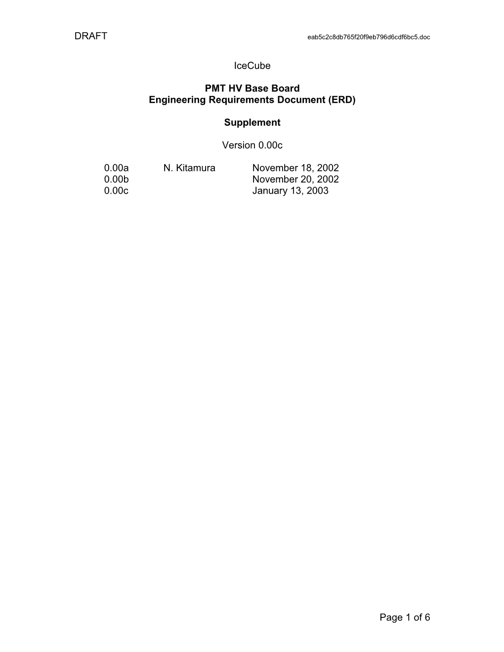 Engineering Requirements Document (ERD)